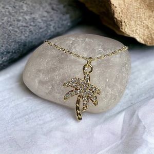 Palm Tree Gold Necklace